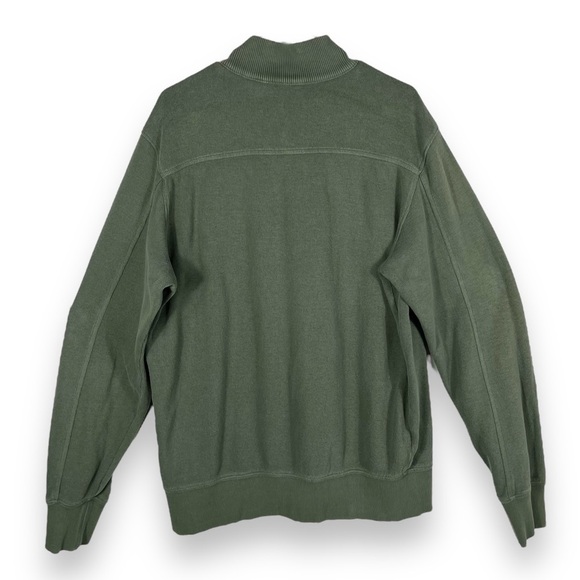 Eddie Bauer Quarter Button Pullover Casual Sweater, Moss Green, Size Large - Picture 12 of 12